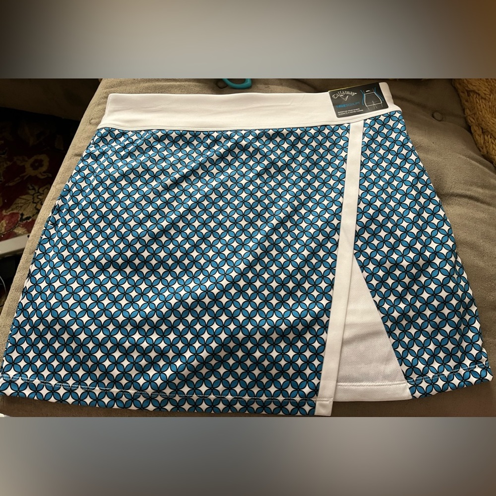 NWT Callaway TrueSculpt Golf Skort Size M Blue Sea Star
